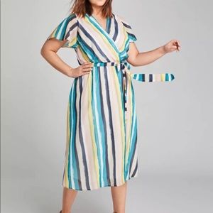 Lane Bryant Colorful Striped Dress Size 20 NWT